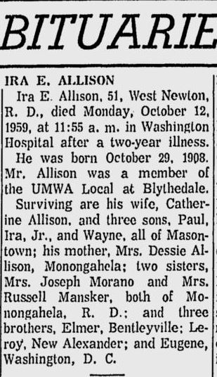 Ira Allison obit